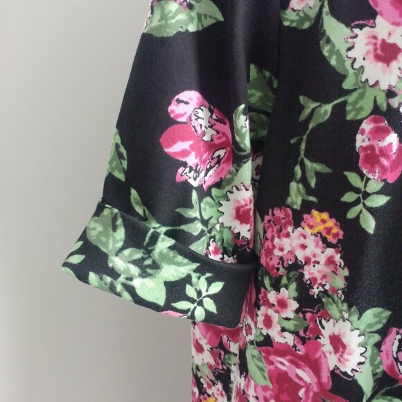 KAREN SCOTT SPORT Women's Plus Size Floral T-Shirt Dress Casual Comfy Loose - Picture 4 of 9